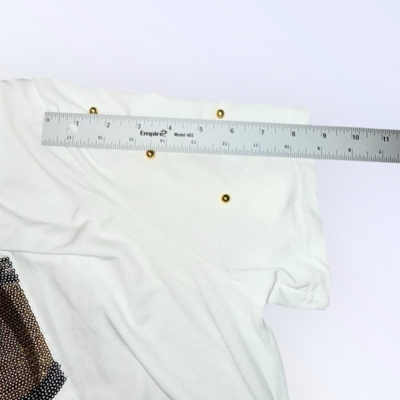 NWOT Pesion Graphic Tee with Gold Sunglasses Design Plus 4X White - Picture 12 of 12